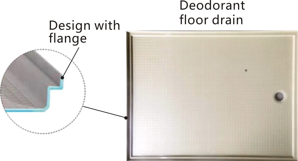 Prefab Bathroom Set with Shower Enclosure for Hotel