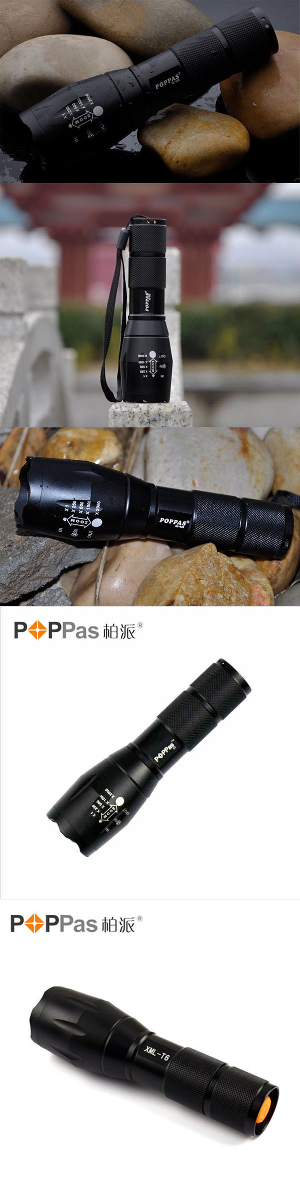 CREE Xm-L T6 Focus Adjustable High Power LED Rechargeable Torch
