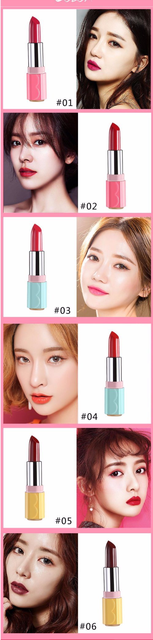 6 Ccolor Custom Logo Lipstick for Beauty Using