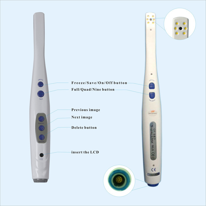 USB VGA Output Sony Super Had CCD Wi-Fi Dental Tooth Intra Oral Camera with Video