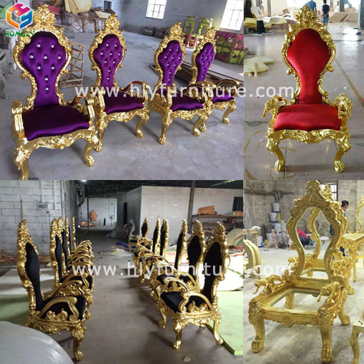 Foshan Manufacturer Luxury Classsical Dining King Chair Set