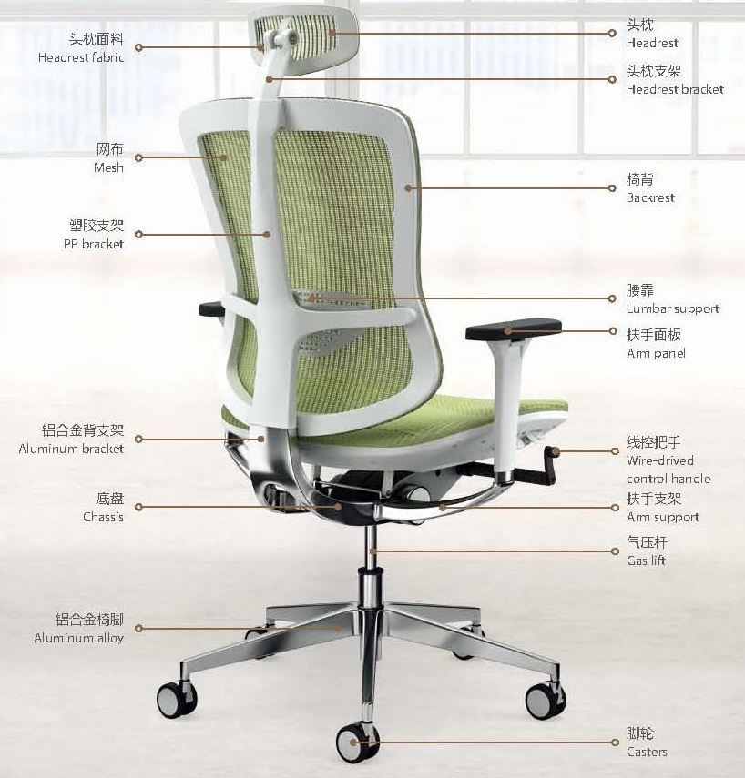 Office Furniture and Middle Back Office Chair for Staff