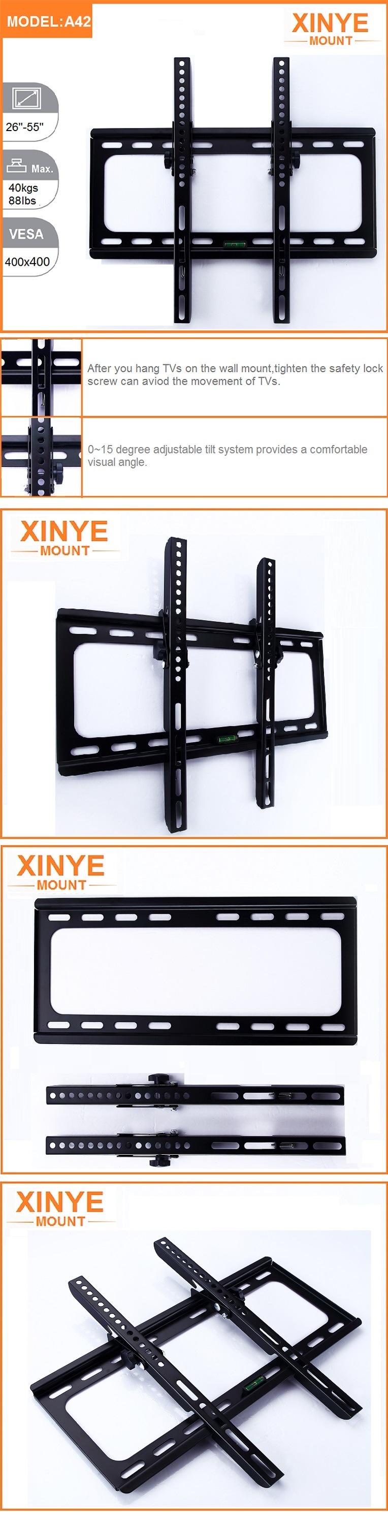 Easy Tilting Adjustment TV Wall Mount Bracket