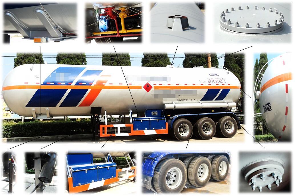 China Manufacturer 56m3 3 Axles Large LPG Propane Tanker Semi Trailer for Africa