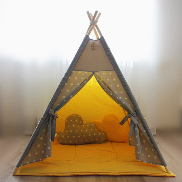 Playhouse Tent Tipi Teepee Kids Tent, Kids Camping Tipi Tent for Children