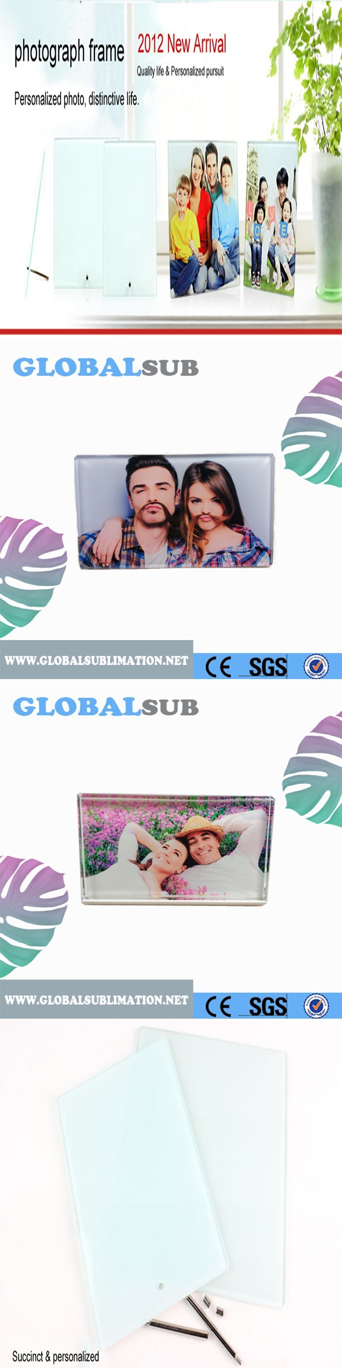 Acrylic Display Sublimation Glass Photo Frame