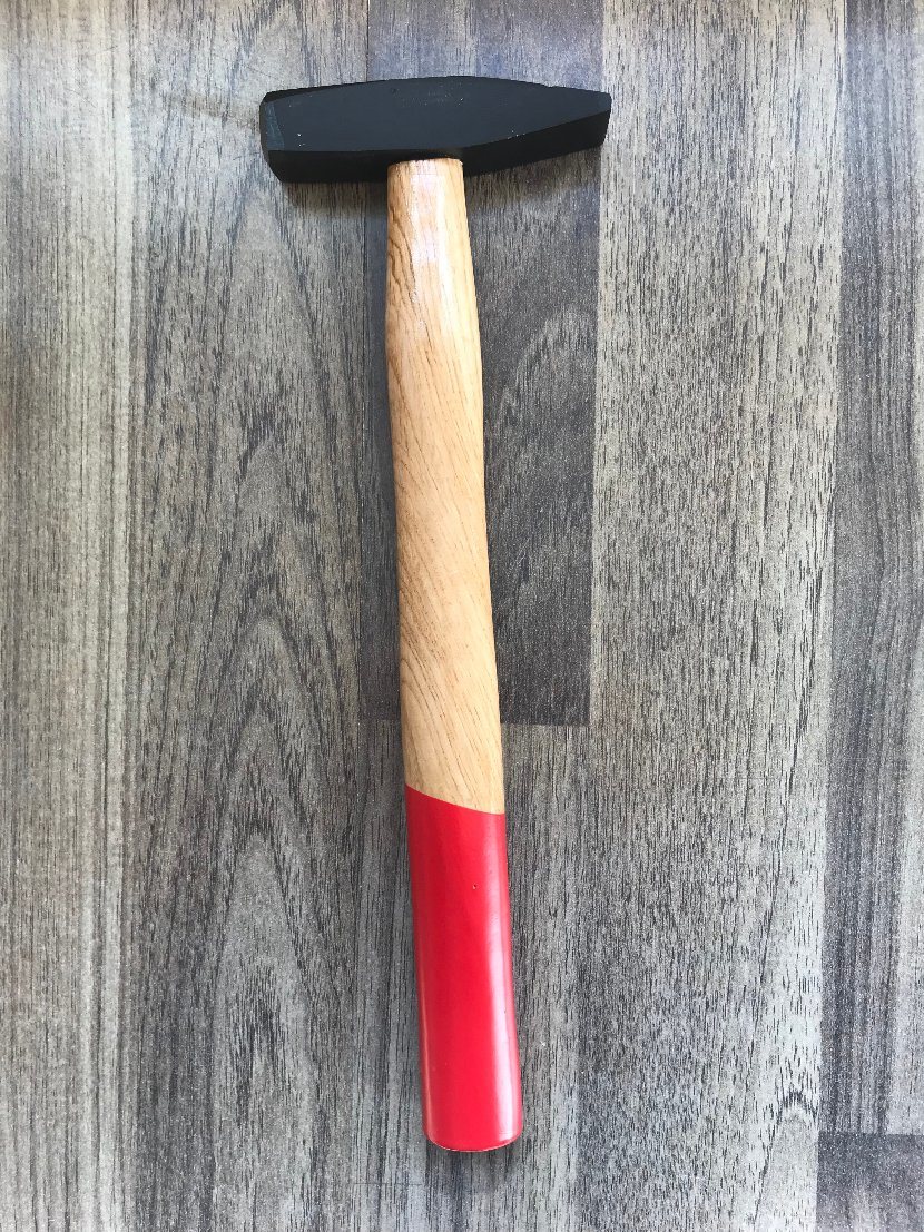 German Type Machinist's Hammer with Wooden Handle