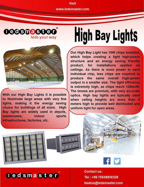 High Brightness LED High Bay Light Module Design 100-720W Optional