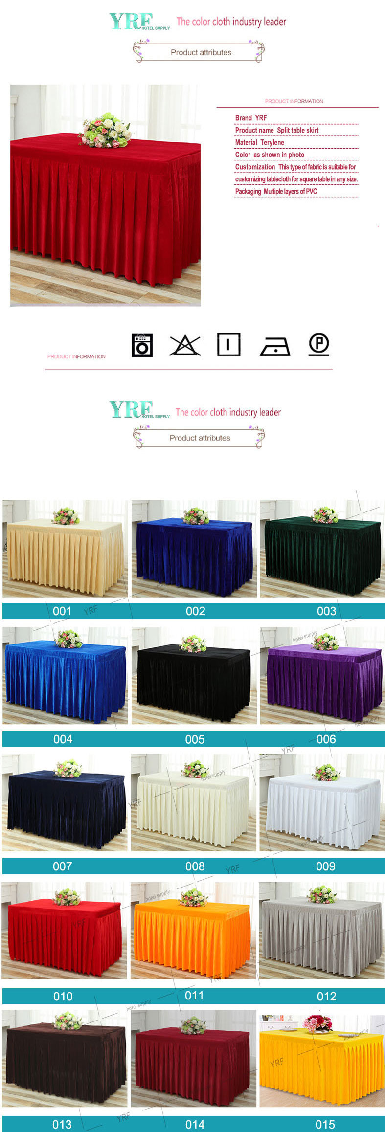 Single Count Plastic Table Skirt with 29 by 14 Feet