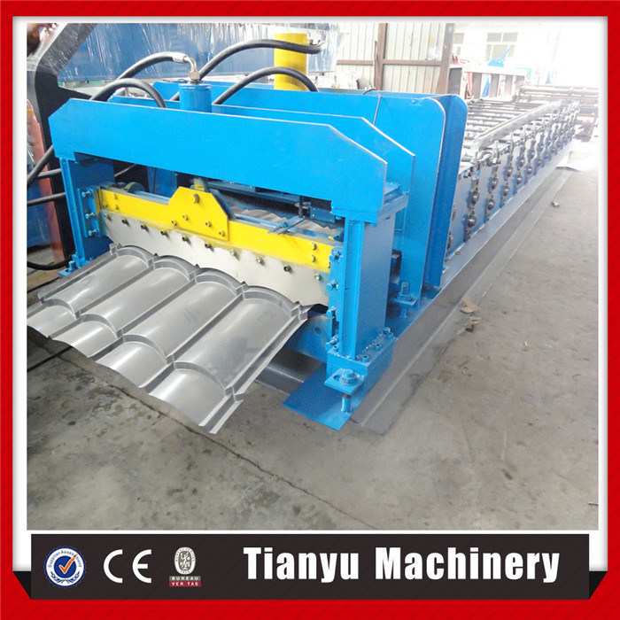 Metal Glazed Roof Tile Color Steel Sheet Roll Forming Machine