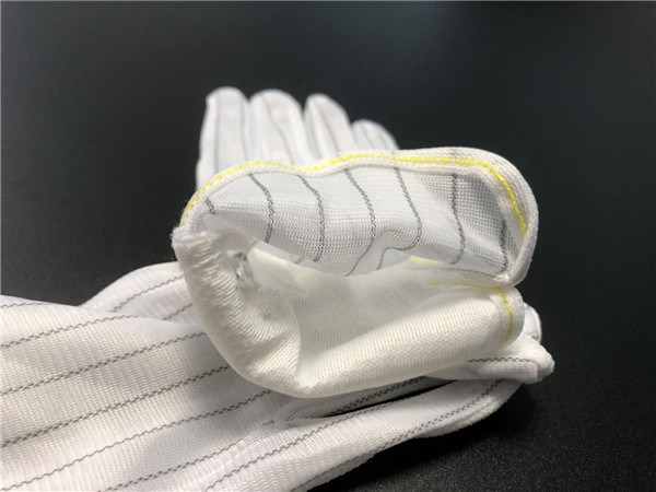 ESD Antistatic Cleanroom Strip PVC Dotted Gloves