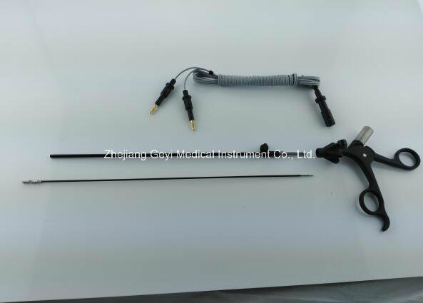 Factory Directly Laparoscopic Endoscope Insulated Curved Bipolar Forceps with Cable