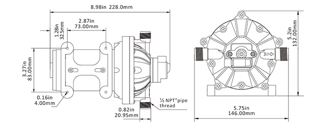 High Pressure 12V DC Mini Diaphragm Pump for Car Washing