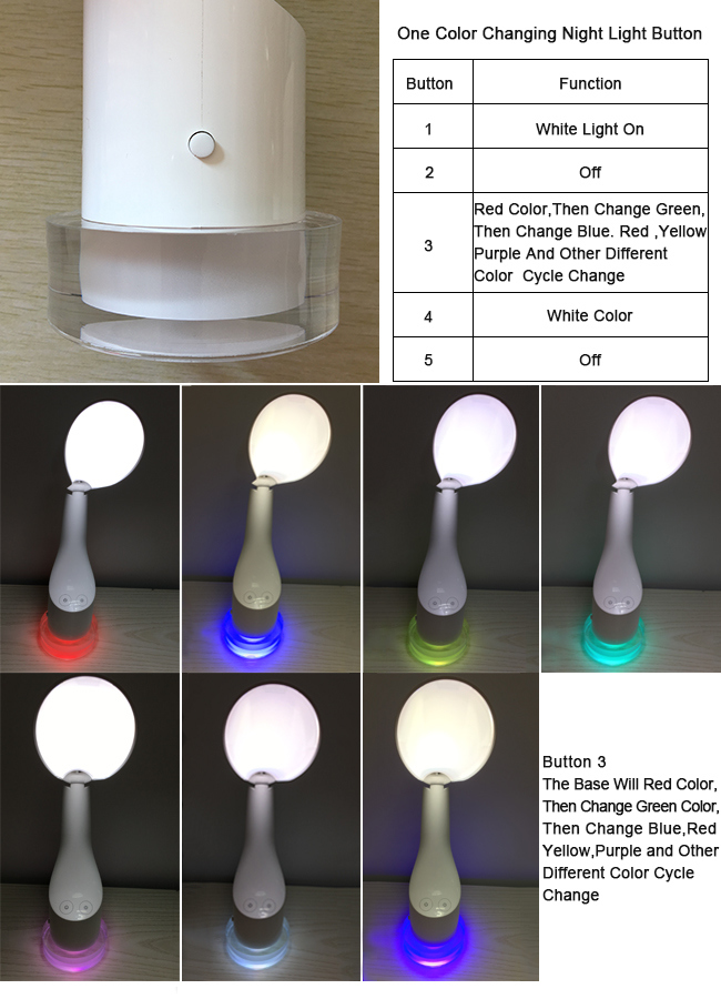 LED Table Lamp Modern, Folding Rechargeable Desk Lamp