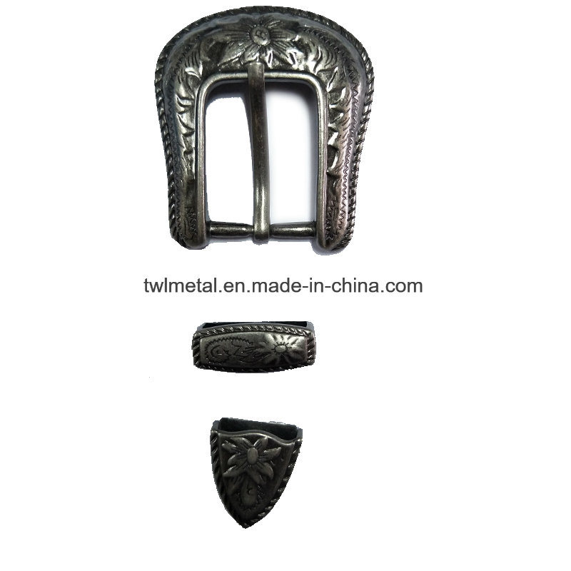 Factory Supplier Gunmetal Belt Buckle with Pattern