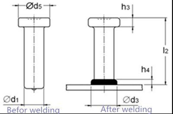 2015 Iking British Standard Arc Welding Stud Bolt