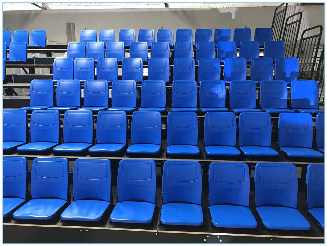 High Quality Metal Structure Plastic VIP Seats Indoor Gym Telescopic Grandstand Bleachers