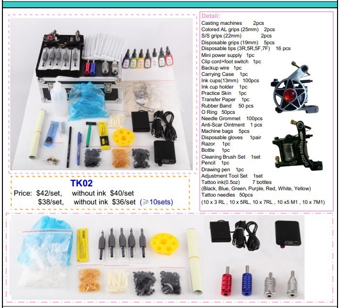 Wholesale Tattoo Supplies Professional Tattoo Kits Tk01