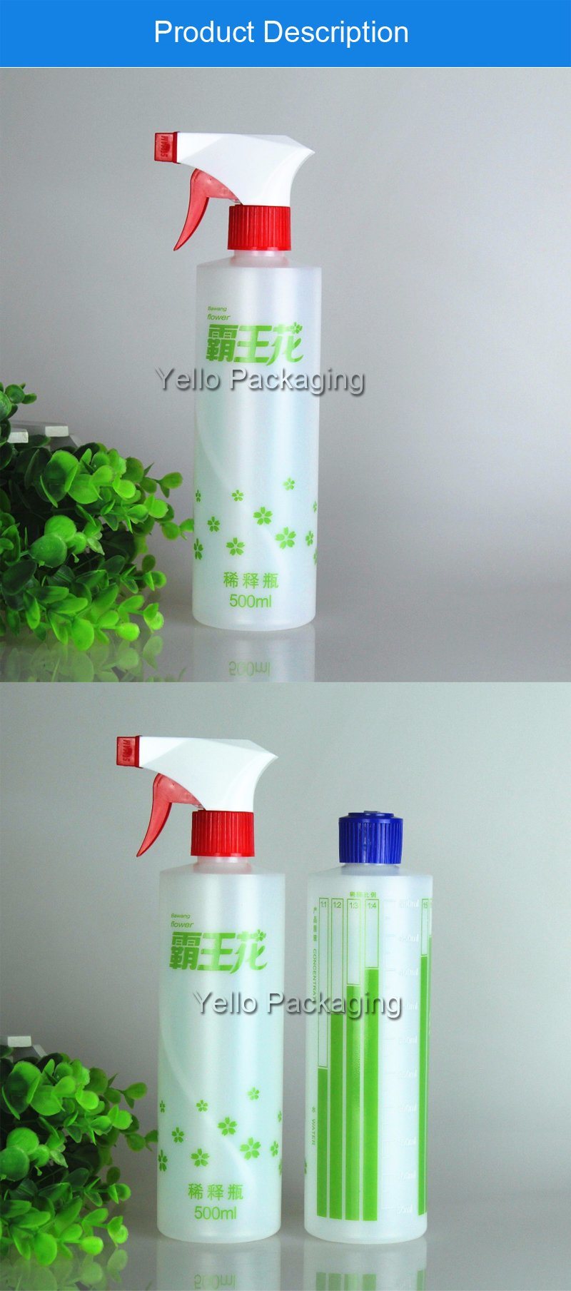 Factory Price Round Shape Plastic Bottle for Dilution