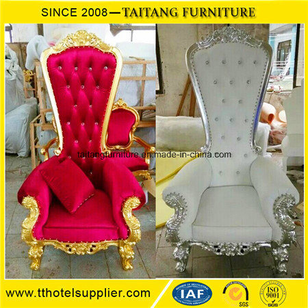 Marriage Event Luxury Decorating Wooden King Throne Chair