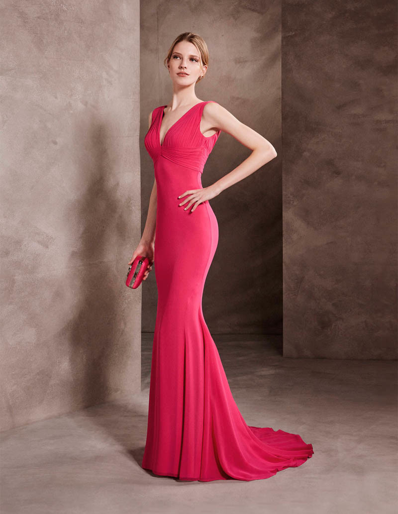 Sensual Draped Bodice Cocktail Dress with V-Neckline and Plunging Back