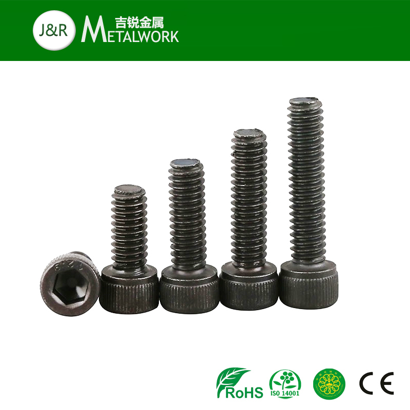 Grade 4.8 Black Full Thread Hex Socket Cap Head Screw DIN912