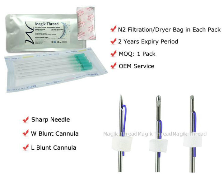 Polydioxanone Suture 3D 4D Blunt Needle Cannula Pdo Cog Thread Lifting Korea