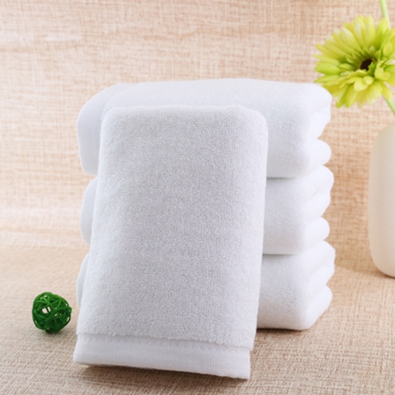 Plain Dyed Cotton Terry Hand Towels White Color