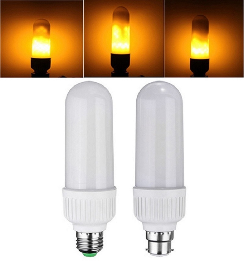 Multi-Function LED Flickering Bulb, Live Flame Emulation/Breathing/General Lighting Mode, True Fire Color