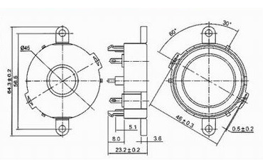 45mm 95dB 12V Electronic Alarm Buzzer Manufacture