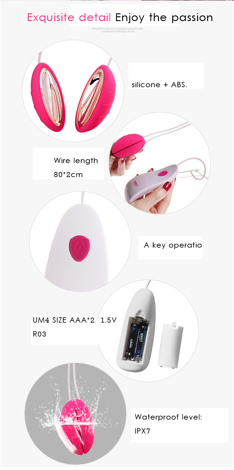 Wired Double Vibrating Magnetic Suction Eggs Vibrator Massager Sex Toys Vaginal Anal Orgasm Sex Products for Women Adult