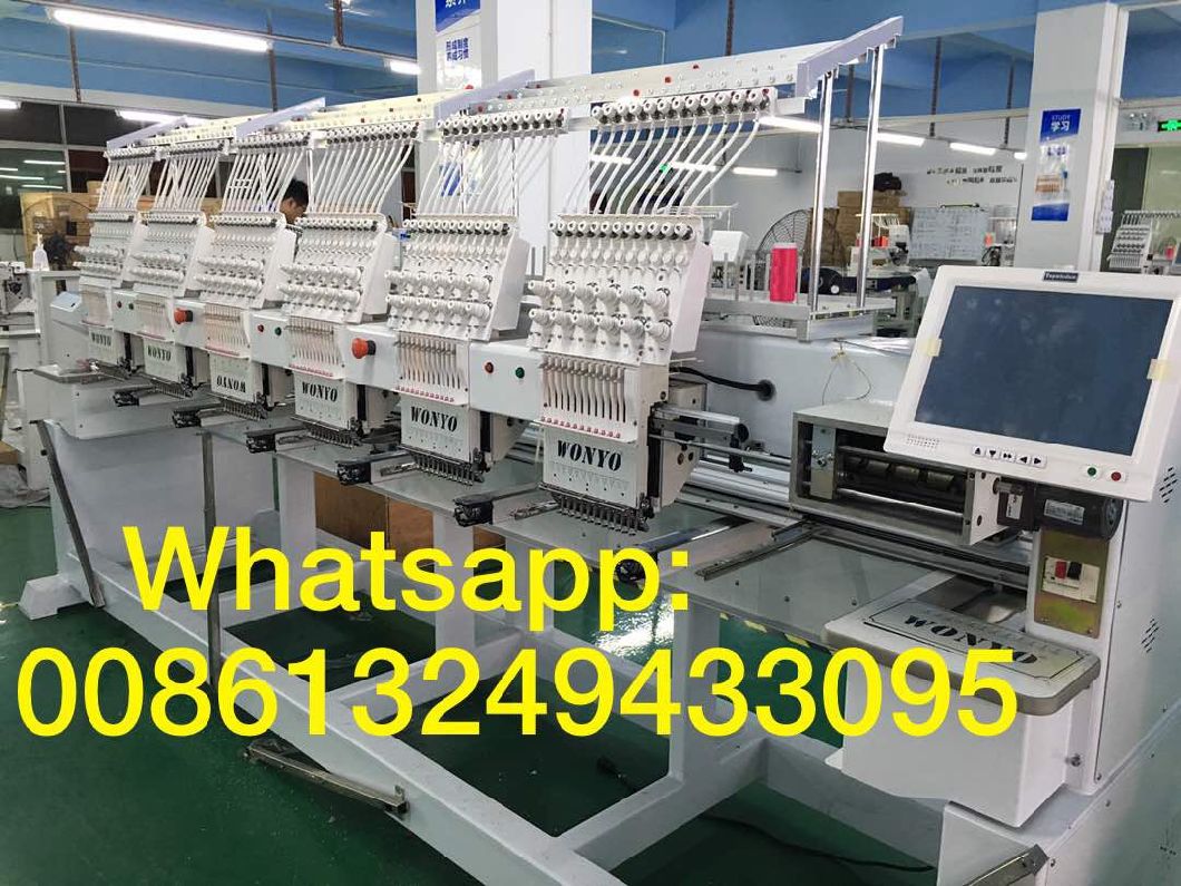 Wonyo 6 Head Industrial Sewing Embroidery Machines Better Than Feiya Embroidery Machine