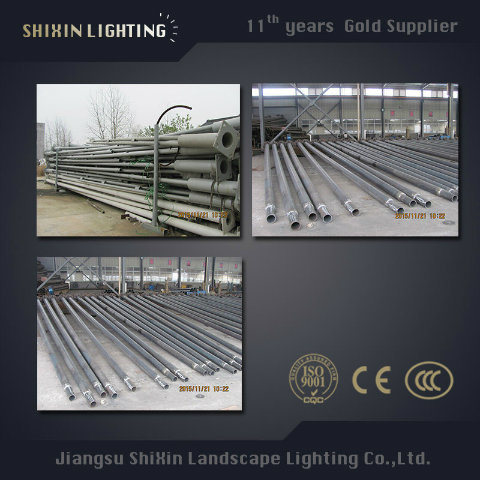 10m-15m Galvanized Octagonal Transmission Line Steel Pole