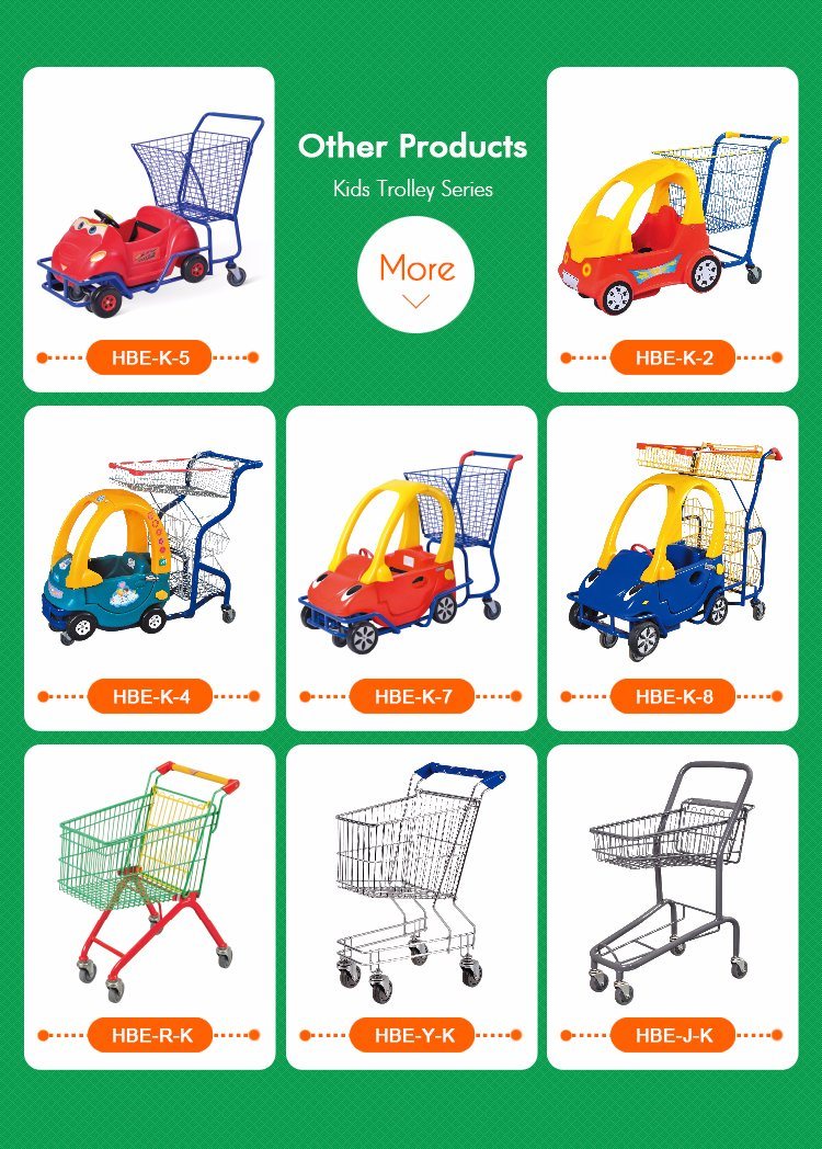 Colourful Child Shopping Cart Grocery Funny Kids Trolley
