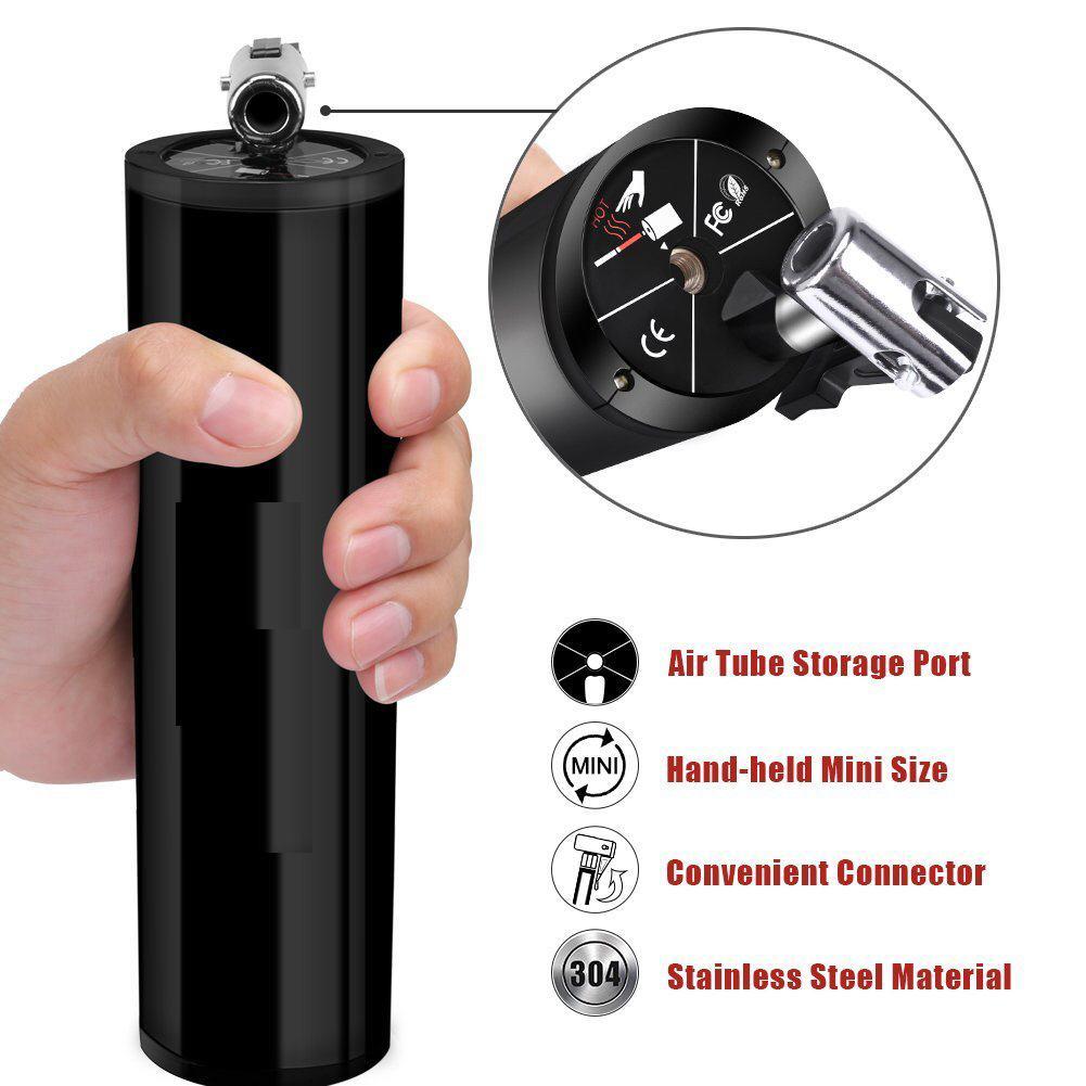 12V Electric Tyre Inflator Pump Air Compressors Digital Portable with Adapter Set and LED Light