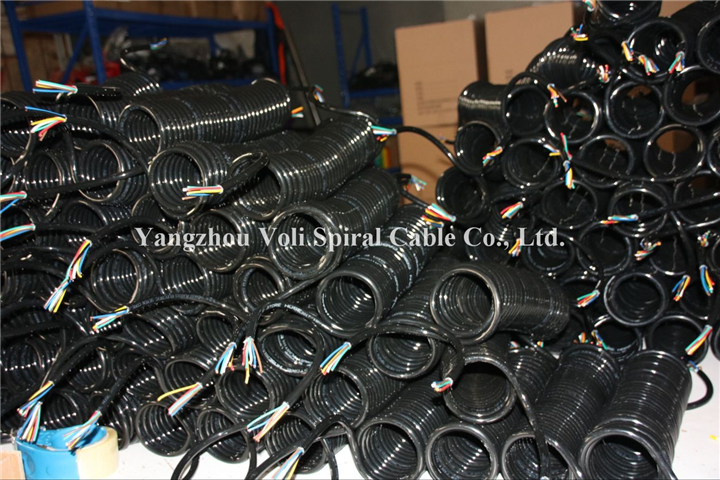 High Elasticity TPE PUR Spiral Electric Wire Coiled Cable