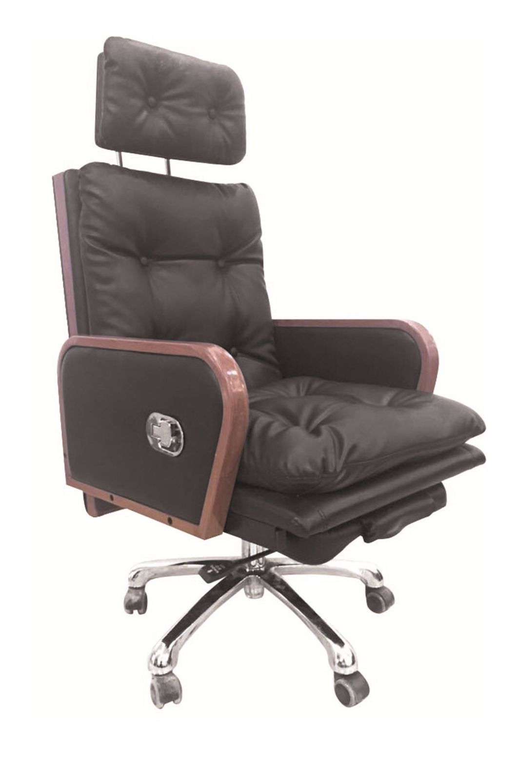 Large Lounge Headrest PU Leather Boss Executive Chair with Pedal