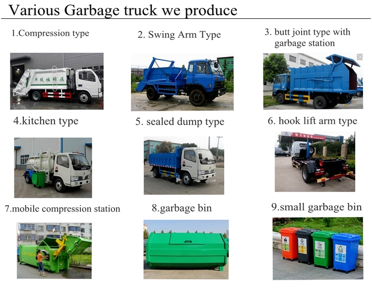 China Origin Compressed Rubbish Vehicle for Sale