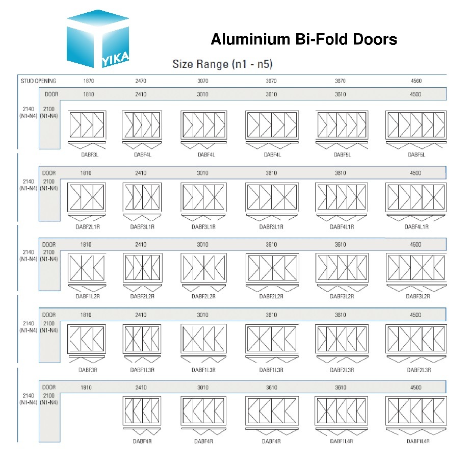 High Quality Double Low-E Glass Thermal Break Aluminium Folding Door for Villa