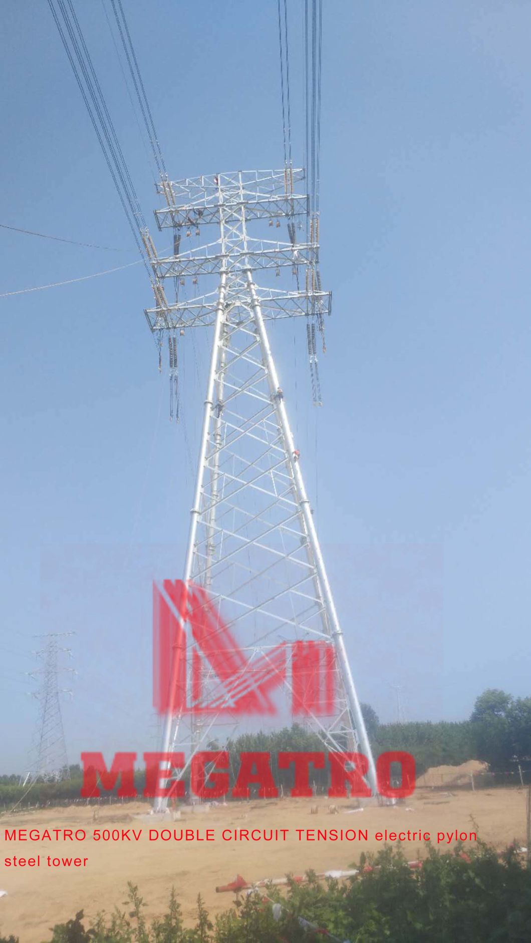 Megatro 500kv Line 5e6 Sj1 Double Circuit Tension and Electric Transmission Steel Tower