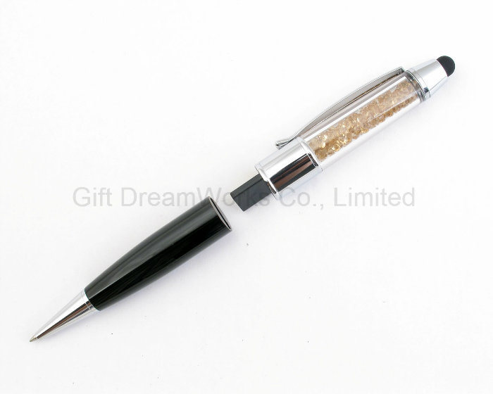 Crystal Pen and USB Flash Drive with Touch Style