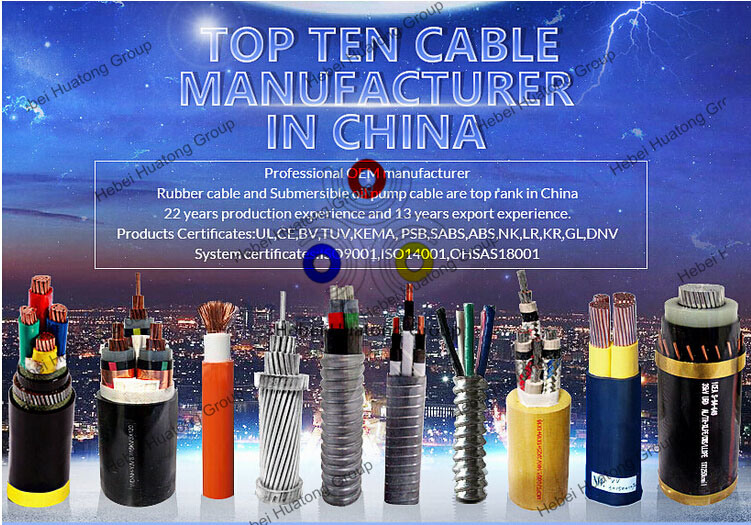 Portable Power and Mining Cable, Type W, Type G Cable Made in China