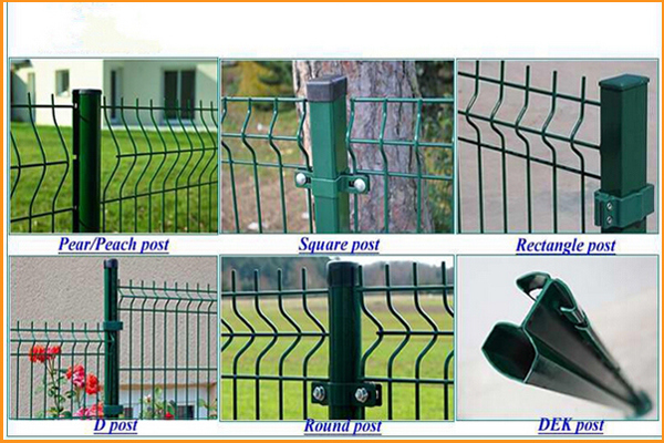 PVC-Coated Triangle Garden Fence with Peach Post