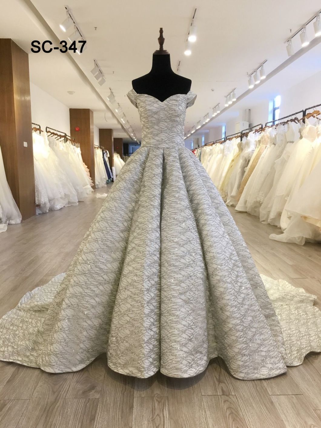 2018 Crystals Prom Evening Ball Gown Bridal Wedding Dress
