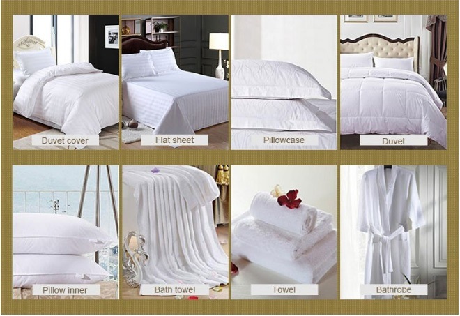 High Quality Cheaper 100% Cotton 3cm Stripe Hotel Bedding Sets