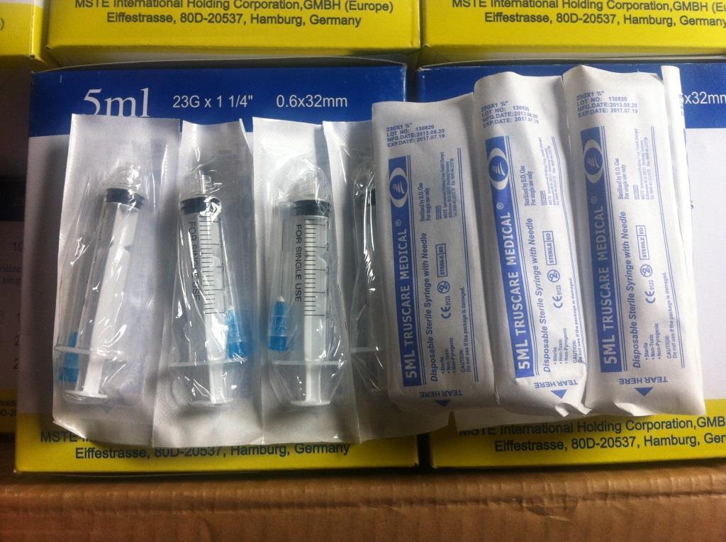 Medical Plastic Disposable Syringe with Needle, 3 Part, Lure Slip, Luer Lock, Ce&ISO Approved