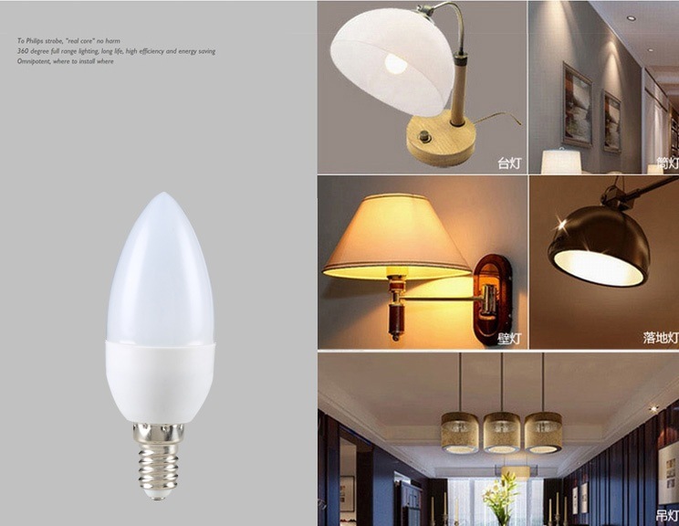 C35 7W E27 LED Candle Bulb Light High Power LED