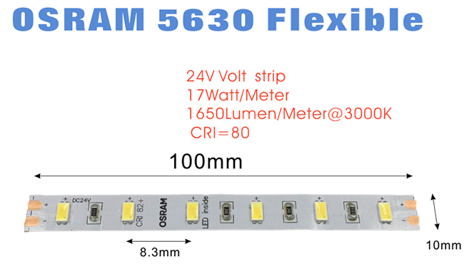 Waterproof 24V RGB Flexible LED Strip Light for Restaurants Lighting