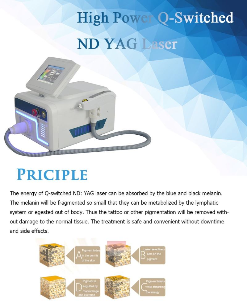 Factory Price Q Switched ND YAG Laser Tattoo Removal Machine