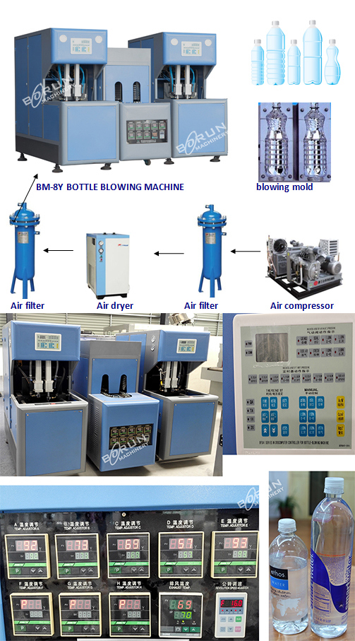 Semi Auto Type Blow Moulding Machine for Plastic Bottle (BM-8Y)